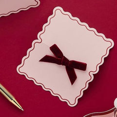 Christmas Velvet Place Cards - Red & Pink Table Decorations for Holiday Gatherings