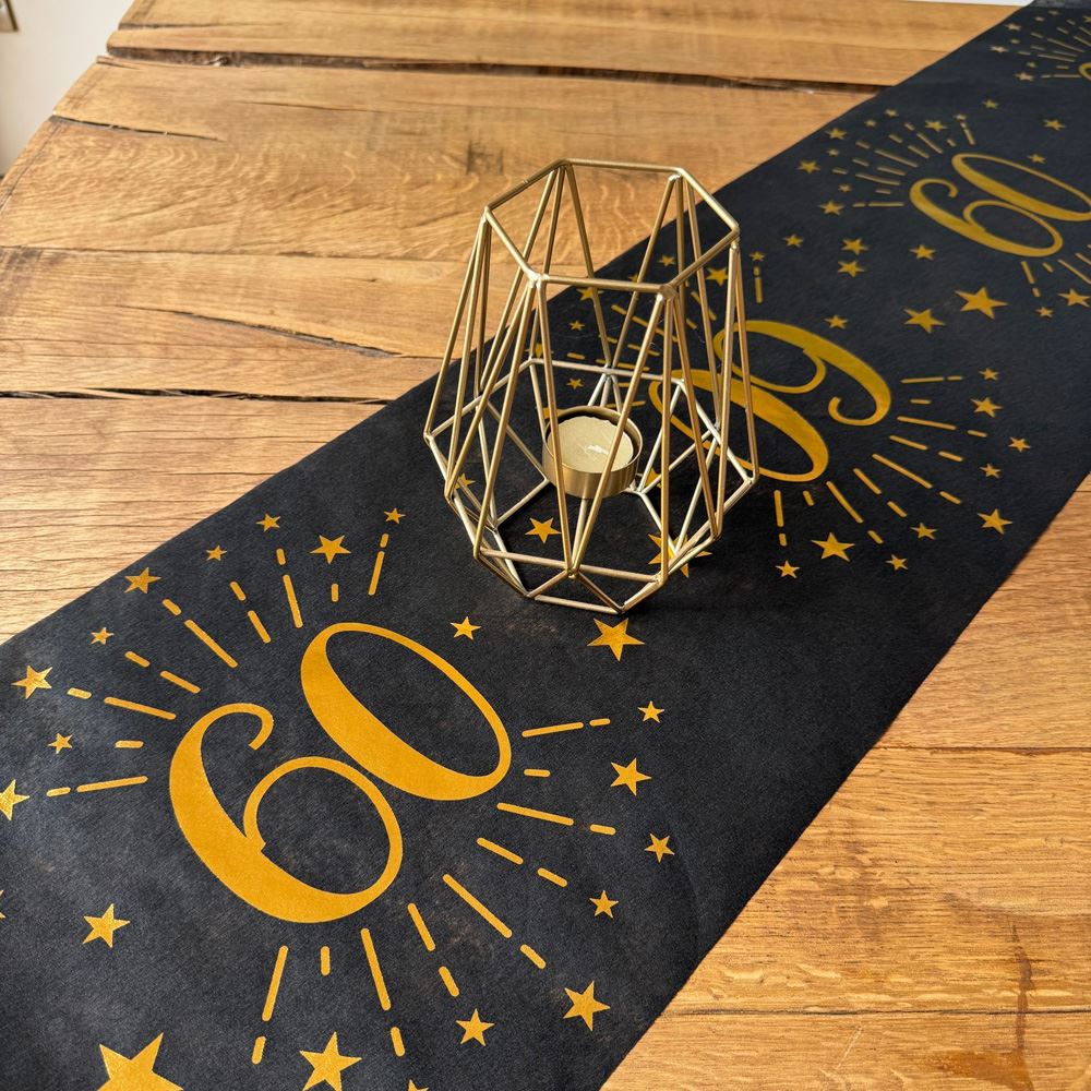 gold-metallic-sparkling-age-60-table-runner-60th-birthday|678700300060|Luck and Luck| 1