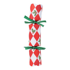 Holly Harlequin Mini Christmas Crackers for Festive Table Styling (Pack of 6, 15 cm)