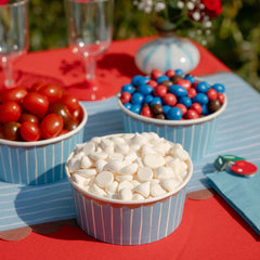 Blue Paper Ramekin Party Dishes for Birthdays and Celebrations (Pack of 4, 12.5 cm)