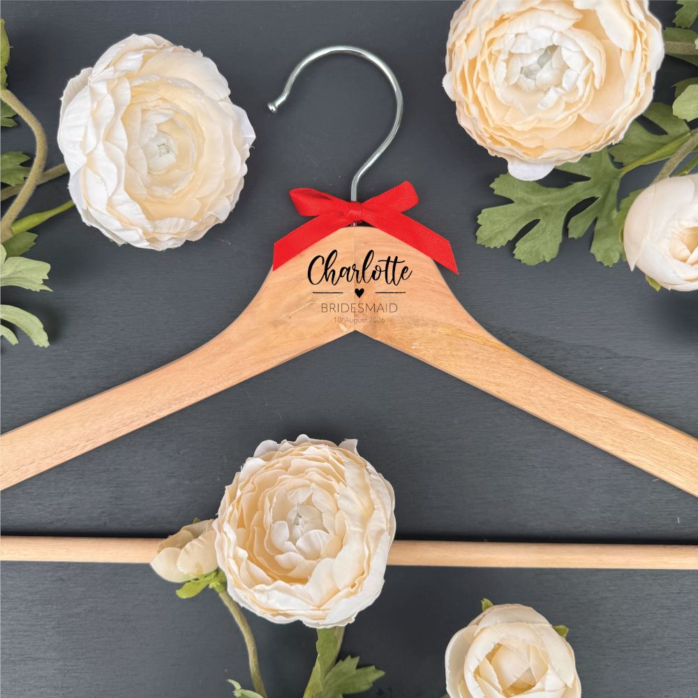 wedding-coat-hanger-personalised-wooden-hanger-bride-bridesmaid-d1|LLUVHGD1B|Luck and Luck| 1