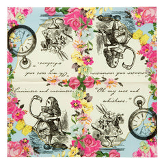 Alice in Wonderland Birthday Party Set Plates Napkins Cups Colourful Tableware