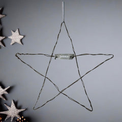 east-of-india-metal-hanging-rustic-medium-wire-star-twinkle-words|3511|Luck and Luck| 1