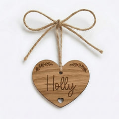 Personalised Wooden Heart Wedding Place Name Decor (8cm)