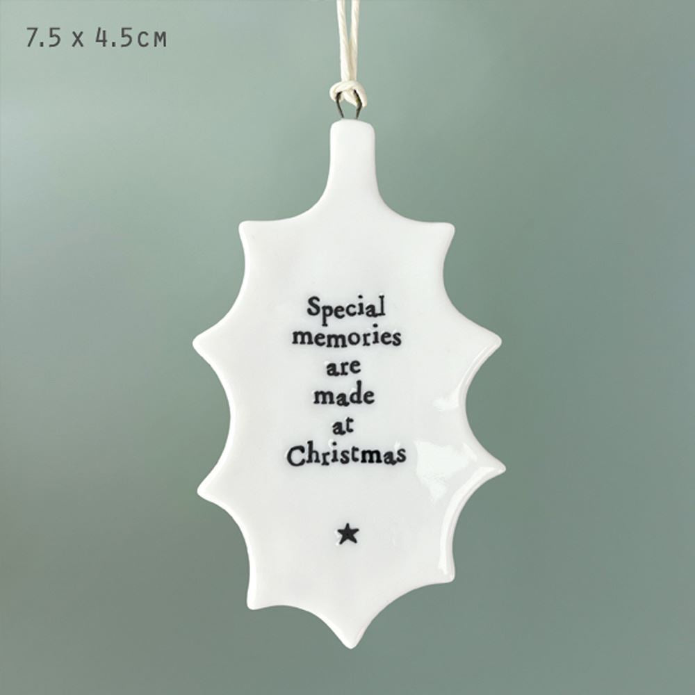 east-of-india-hanging-porcelain-holly-special-memories-at-christmas|LL6501V2|Luck and Luck| 1