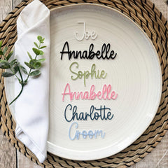 Wedding Reception Place Names, Custom Acrylic Table Settings and Decor