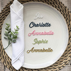 Personalised Acrylic Wedding Place Names for Table Settings and Events