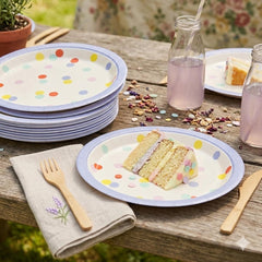 Confetti Design Paper Plates For Colourful Birthday Party Tables And Celebration Dining (Pack of 6, 23 cm)