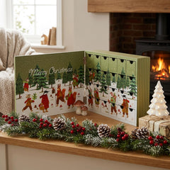 Woodland Animals Wooden Advent Calendar for Christmas Countdown and Festive Decor