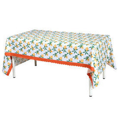 Santex Yellow Lemon and White Summer Party Tablecloth, 145 x 240 cm