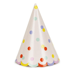 Confetti Paper Party Hats For Colourful Birthday Party Fun (Pack of 6, 16 cm)