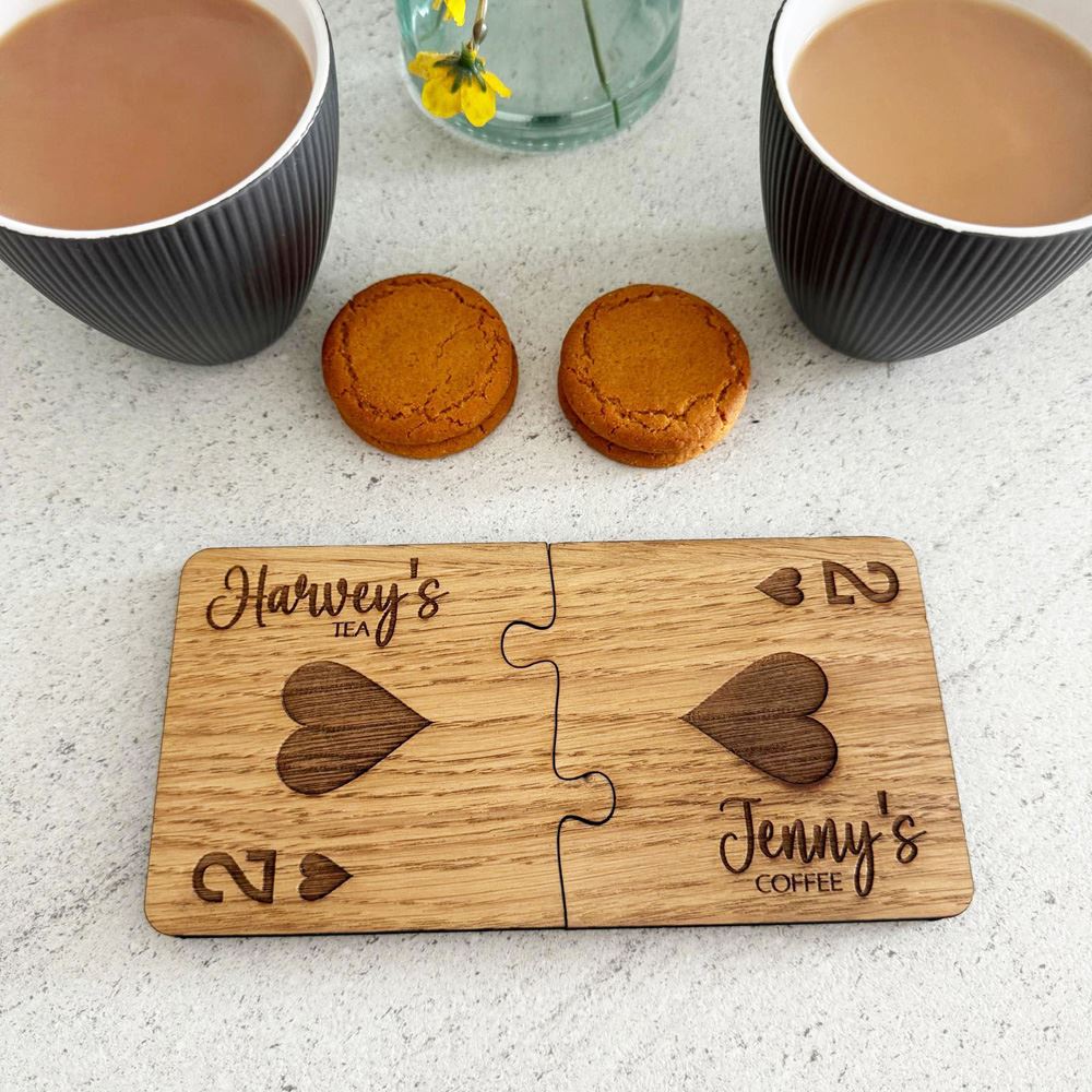 wooden-personalised-jigsaw-coasters-gift-set-of-2-playing-card-design|LLWWJIGSAWCOASTERX2DI|Luck and Luck| 1