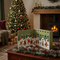 Woodland Animals Wooden Advent Calendar for Christmas Countdown and Festive Decor