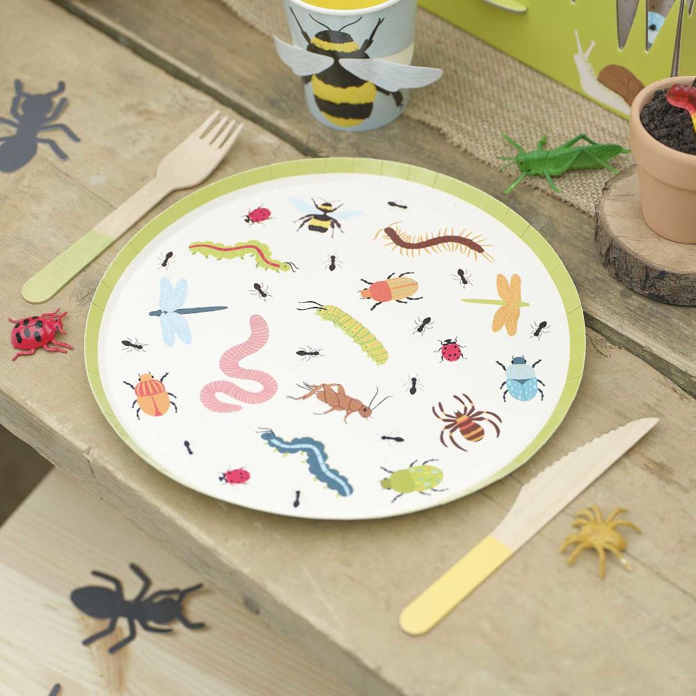 bug-insect-childrens-party-paper-paper-plates-x-8|BUG-102|Luck and Luck| 1