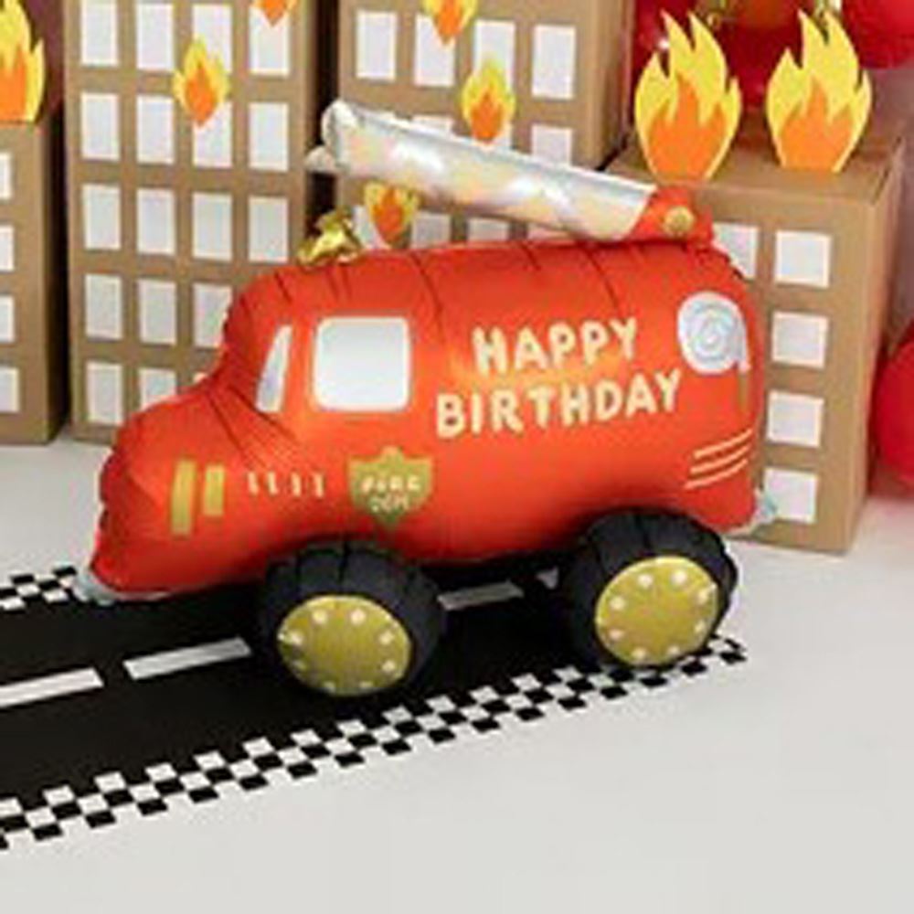 fire-engine-happy-birthday-foil-balloon-childrens-party-decoration|FB240|Luck and Luck| 1