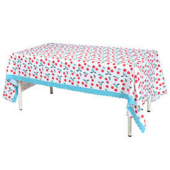 Santex Dolce vita Blue and White with Cherry Summer Party Tablecloth