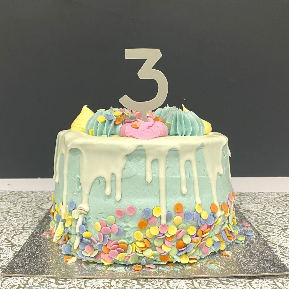acrylic-number-3-birthday-cake-topper-any-colour|LLWWNUMBER3CTA|Luck and Luck| 1