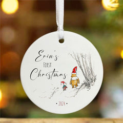 personalised-winnie-the-pooh-1st-christmas-design-porcelain-bauble|LLUVPORC10|Luck and Luck| 1