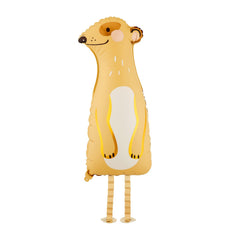Standing Meerkat Foil Balloon Kids Party Decoration Brown 70cm