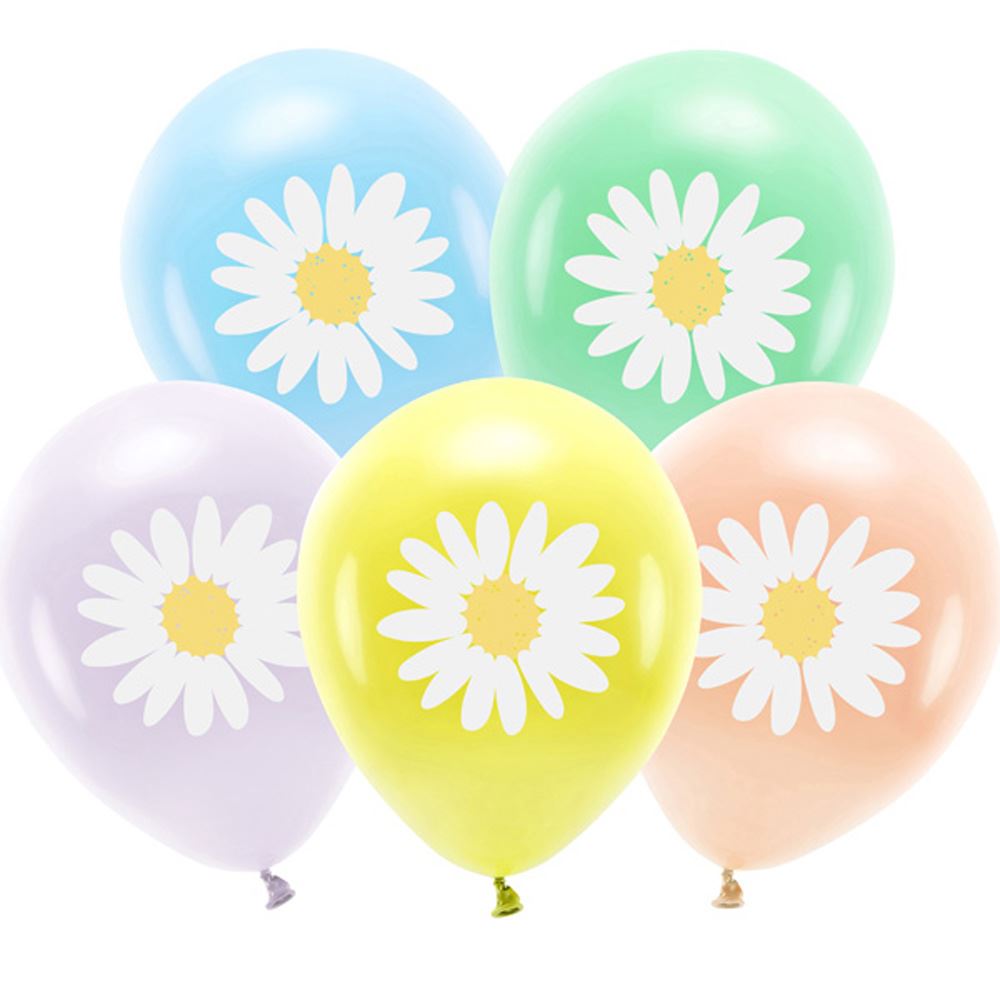 pastel-daisy-birthday-party-balloons-x-5|ECO30P-201-000-5|Luck and Luck| 1