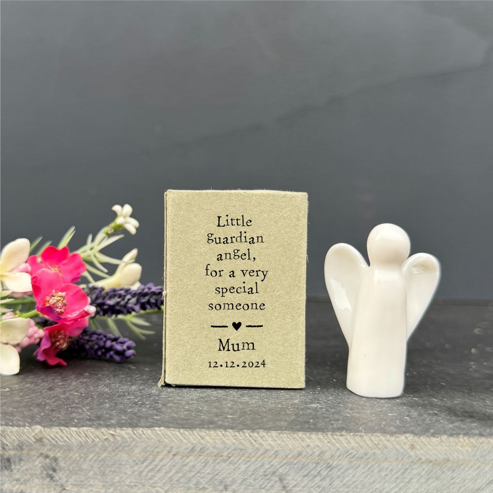 porcelain-little-angel-with-personalised-matchbox-special-mum|LLUV2676|Luck and Luck| 1