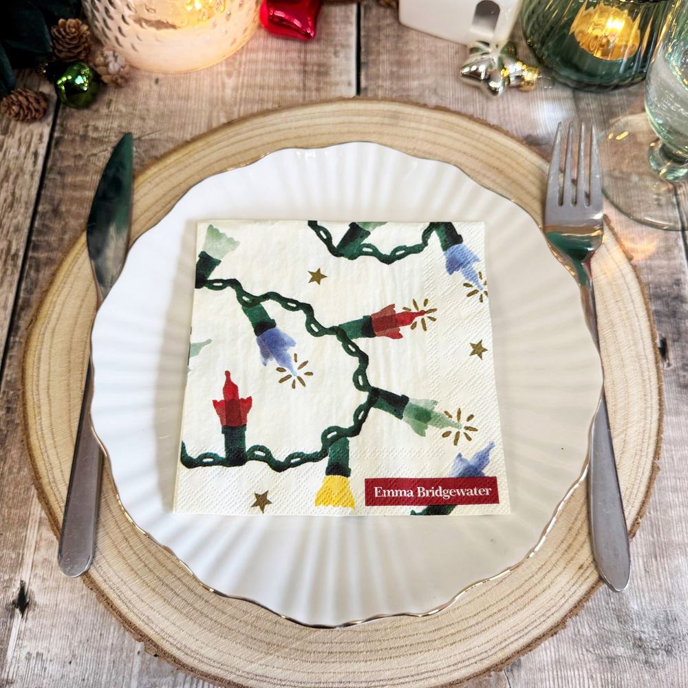 emma-bridgewater-christmas-cocktail-paper-napkins-fairy-lights-x-20|C1058960|Luck and Luck| 1