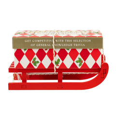 General Knowledge Trivia Mini Sleigh Christmas Party Game Red Green Festive Entertainment