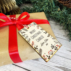 personalised-botanical-leaf-christmas-wooden-gift-tag|LLWWXMASTAGD1|Luck and Luck| 1