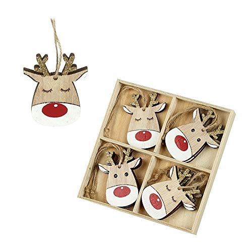 wooden-reindeer-christmas-tree-decorations-x-8|TLA531|Luck and Luck| 1