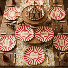 Vintage Circus Paper Plates for Birthday Parties, Celebrations & Party Tables (Pack of 8, 23 cm Diameter)