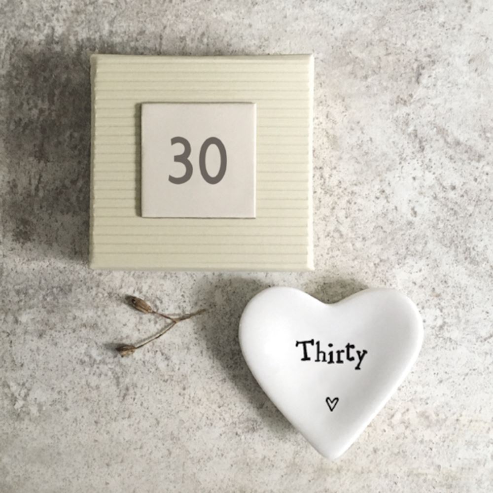 east-mini-heart-dish-thirty-30th-birthday-gift-boxed|2090|Luck and Luck| 1