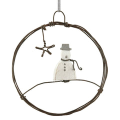 Snowman Wreath Hanging Christmas Decoration for Festive Trees and Displays