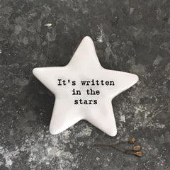 East of India Porcelain Star Mini Token – It's Written in the Stars Meaningful Gift