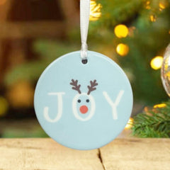 personalised-christmas-porcelain-bauble-blue-joy-reindeer-gift|LLUVPORC17|Luck and Luck| 1