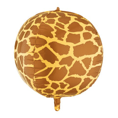 Giraffe Print Foil Balloon Kids Party Decoration Brown Orange 75cm