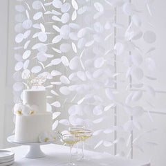 white-paper-disc-wedding-hanging-backdrop-decoration|ML-124|Luck and Luck| 1