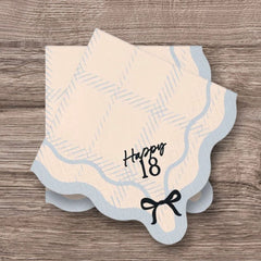 happy-18-paper-party-napkins-black-bow-design-18th-birthday| SP33-102-18|Luck and Luck| 1