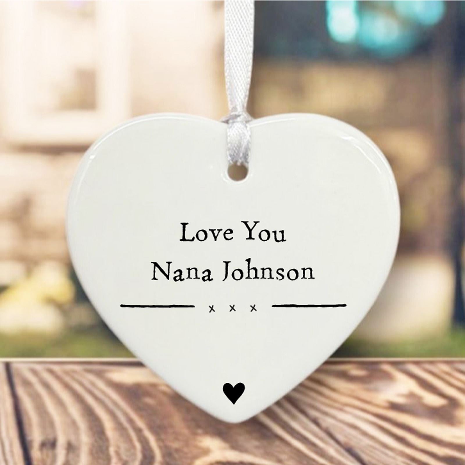 personalised-porcelain-heart-love-you-nana-nan-keepsake-gift|LLUVPORGF3B|Luck and Luck| 1