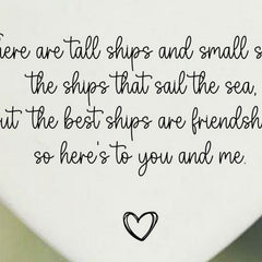 Personalised Friendship Porcelain Heart Keepsake Ornament 7 cm