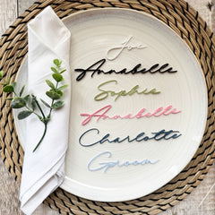 Custom Wedding Place Names, Acrylic Guest Table Decor and Favours