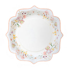 Santex Small Floral Paper Party Plate Disposable Tableware, Pack of 6 - 21cm