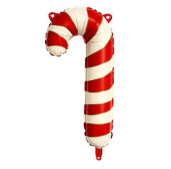 Candy Cane Foil Balloons for Garlands Red White Christmas Party Decor Pack of 5