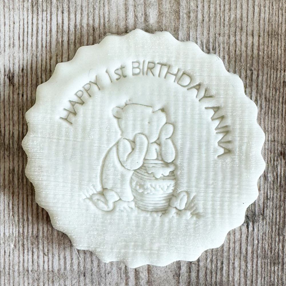 personalised-teddy-embosser-cupcake-icing-stamp-cookie-stamp|LLWWTEDEMBOSS|Luck and Luck| 1