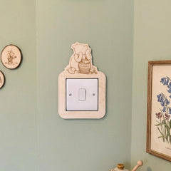 Winnie the Pooh Wooden Light Switch Surround Nursery Decor 20 cm