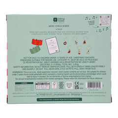 Holly Harlequin Mini Christmas Crackers for Festive Table Styling (Pack of 6, 15 cm)
