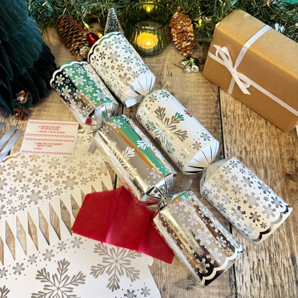 silver-snowflake-make-your-own-diy-christmas-crackers-x-6|XM6801|Luck and Luck| 1