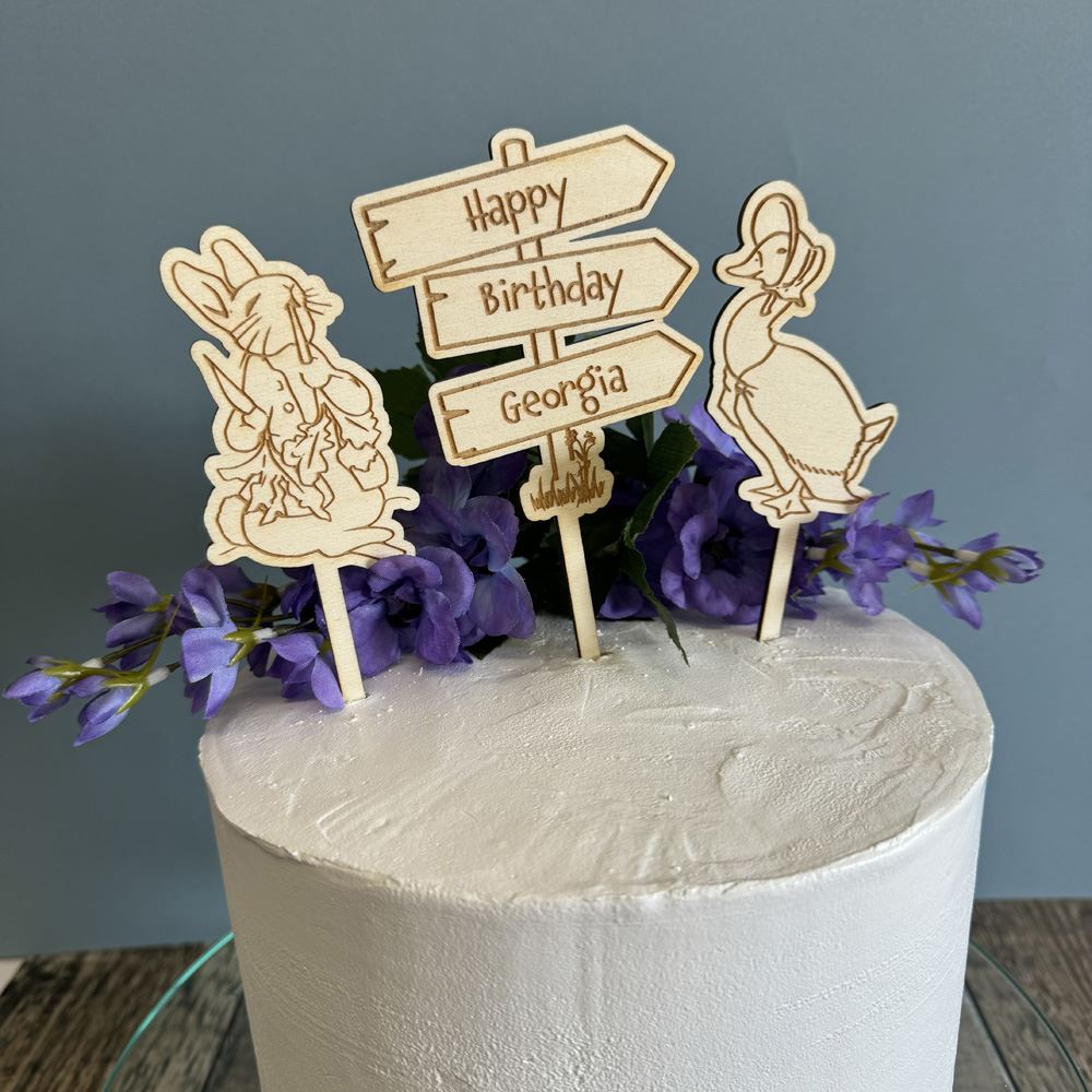 wooden-peter-rabbit-personalisable-cake-toppers-x-3|LLWWPRCTX3|Luck and Luck| 1