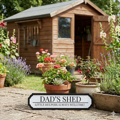 Personalised Dad's Shed Road Sign Small Acrylic Gift Plaque (39 cm)