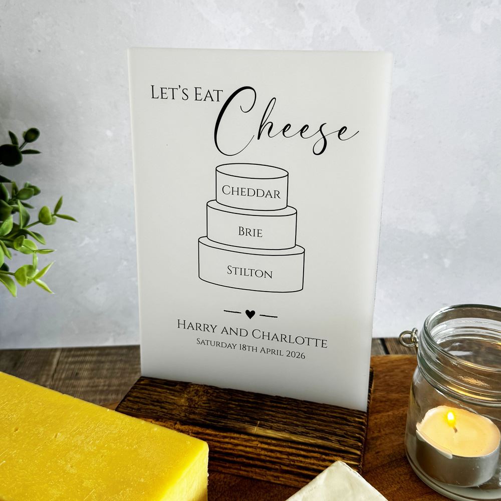 classic-personalised-cheese-sign-wedding-party-event-opaque|LLUVWEDSIGND3CHOP|Luck and Luck| 1