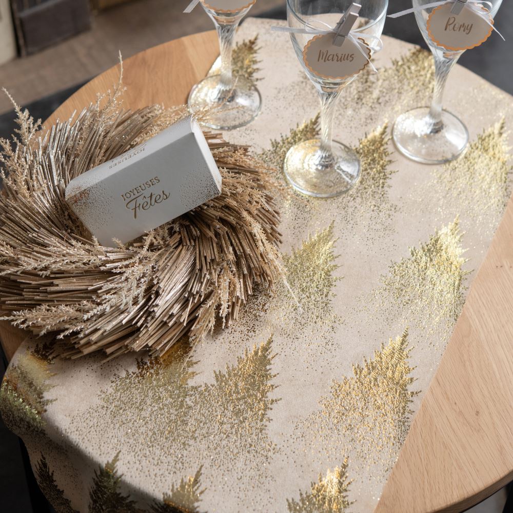 gold-christmas-tree-table-runner-decoration-2-5m|826400300026|Luck and Luck| 1